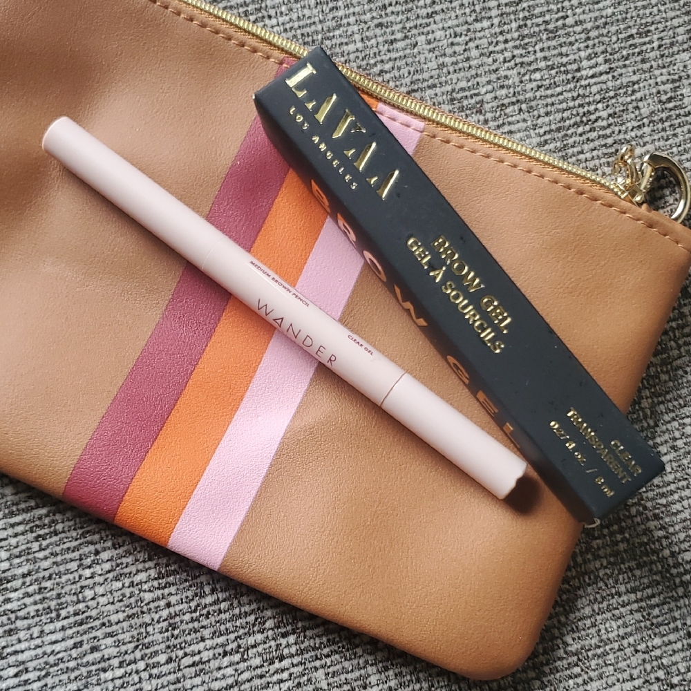 Wander Beauty Brow Gel with Pink and Tan Pouch